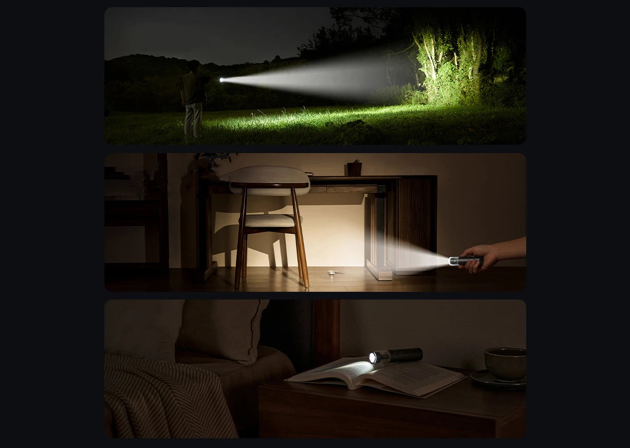 XIAOMI MIJIA Multifunctional Portable Flashlight – 1000 Lumens, 30h Battery Life